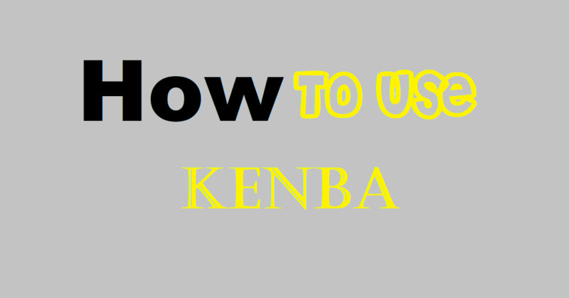 How to use kenba