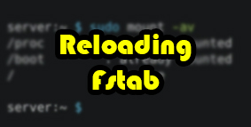 reload fstab